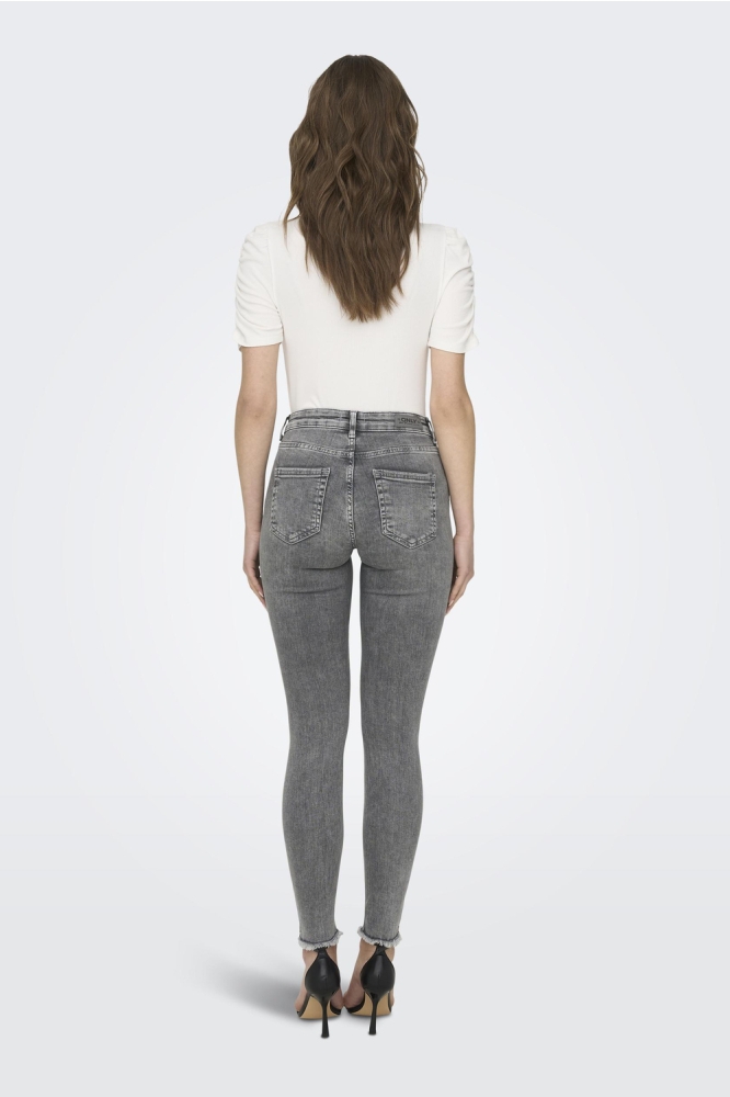 ONLBLUSH MID SK ANK RAW JNS REA0918 15188520 Grey Demin